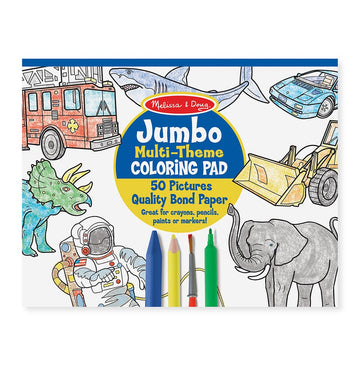 Jumbo Coloring Pad -Blue